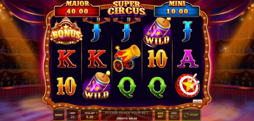«Super Circus»: Игровой автомат с цирковой тематикой в Вулкан Платинум казино